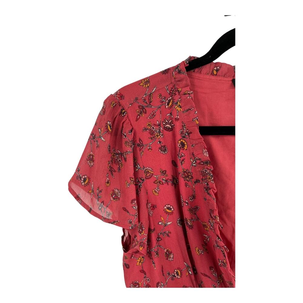 Paige Dress Giannina floral silk minidress dark pink size Small S - Picture 2 of 7